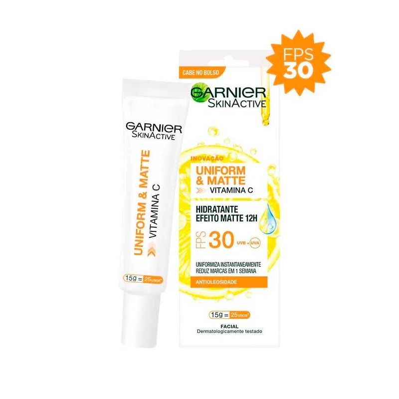 -Hidratante-Facial-Garnier-Skinactive-Uniform---Matte-Vitamina-C-Fps30-15g