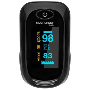 Oxímetro Digital De Pulso Portátil De Dedo Com Curva Plestimográfica Multilaser Saúde Hc261 1 Unidade