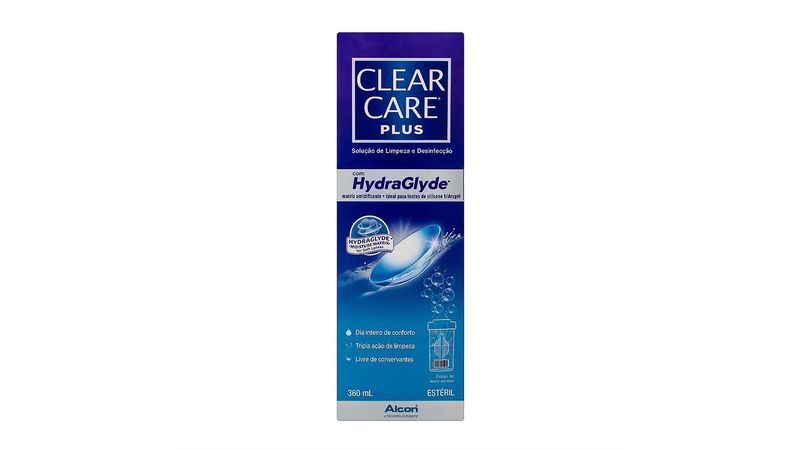 Solução De Limpeza Clear Care Plus 360ml - PromoFarma