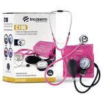 -Kit-Incoterm-Estetoscopio---Aparelho-De-Pressao-Rosa