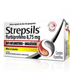 Strepsils Mel E Limão 8,75mg 8 Pastilhas