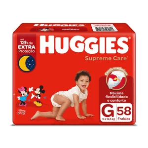 Fraldas Infantil Huggies Supreme Care Hiper G C/58