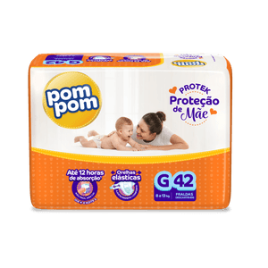 Fralda Derma Protek Mega Pom Pom G 42 Unidades