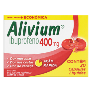 Alivium 400mg 20 Cápsulas Moles