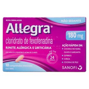 Allegra 180mg 10 Comprimidos Revestidos