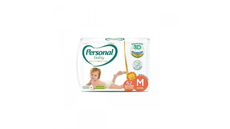 Fralda Infantil Personal Baby Premium Protection M C/62 - Promofarma