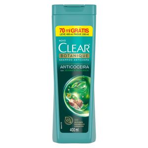 Shampoo Clear Anticoceira 400ml Leve+pague-