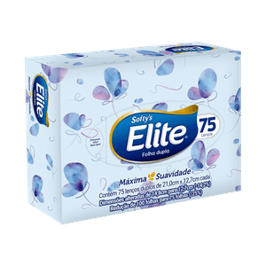 Lenços De Papel Softys Elite Folha Dupla 75 Unidades