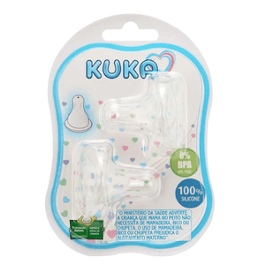 Bico De Mamadeira Kuka Silicone - 2 Unidades