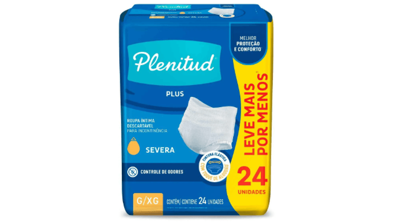 ROUPA ÍNTIMA PLENITUD PROTECT PLUS - 16 unid. - Olía Conforto e Saúde