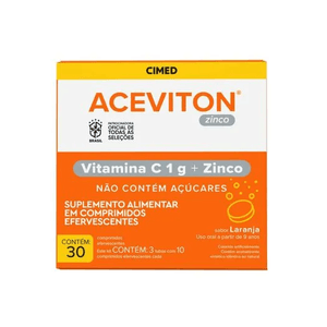 Aceviton Zinco Laranja 30 Comprimidos