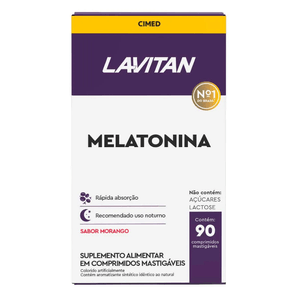 Lavitan Melatonina 0,21mg 90 Comprimidos Morango