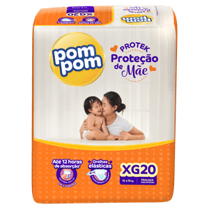 Fralda Pom Pom Derma Protek Xg 20 Unidades