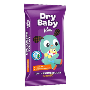 Lenços Umedecidos Dry Baby Plus 50 Unidades