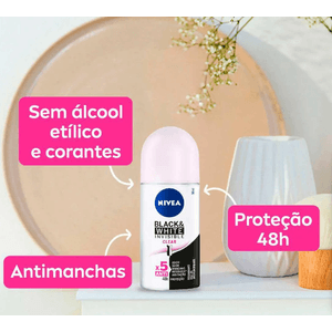 Desodorante Nivea Feminino Invisible For Black & White Roll-on 50ml
