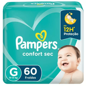 Fralda Pampers Confort Sec G 60 Unidades