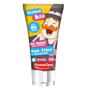 Gel Dental Infantil Powerdent Mundo Bita Morango 100g