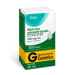 Dipirona Monoidratada Solução Oral 20ml Medley