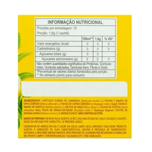 Chá Leão Sabor Camomila, Cidreira E Maracujá 10 Sachês 1,6g