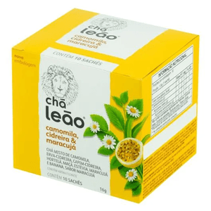 Chá Leão Sabor Camomila, Cidreira E Maracujá 10 Sachês 1,6g