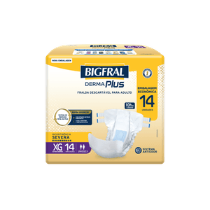 Fralda Geriátrica Bigfral Derma Plus Economica Xg 14 Unidades