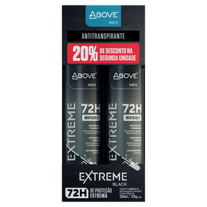 Desodorante Aerosol Masculino Above Extreme Black C/2 200ml
