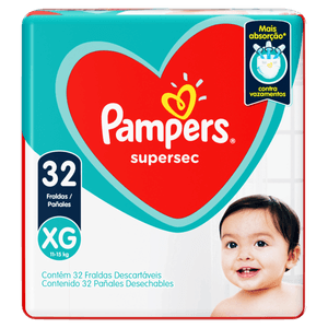Fralda Pampers Supersec Xg 32 Unidades