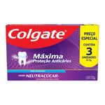 1061733.Kit-Creme-Dental-Colgate-Maxima-Protecao-Anticaries-Neutracucar-3-Unidades-70g