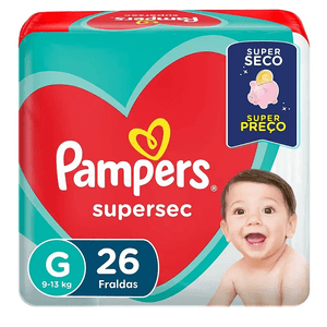 Fralda Pampers Supersec G 26 Unidades