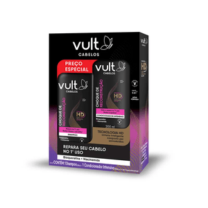 Kit Vult Cabelos Choque De Reconstrução Shampoo 200ml + Condicionador 200ml