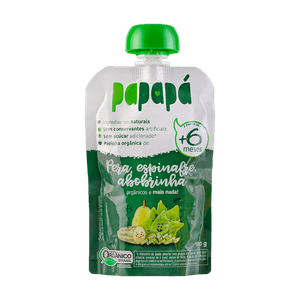 Papinha Orgânica Papapá Pera, Espinhafre E Abobrinha 100g