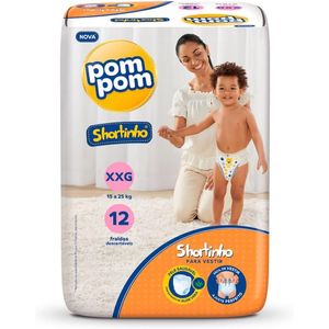 Fralda Pom Pom Shortinho Xxg 12 Unidades