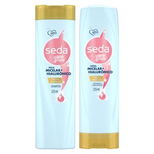 Kit Seda By Niina Secrets Água Micelar E Hialurônico Shampoo + Condicionador 325ml