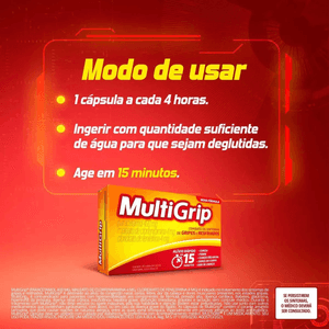 Multigrip 400mg 20 Cápsulas Duras