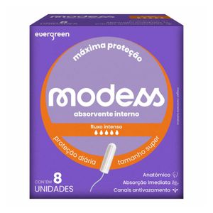 Absorvente Interno Modess Super 8 Unidades