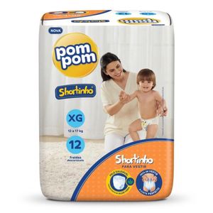 Fralda Pom Pom Shortinho Xg 12 Unidades
