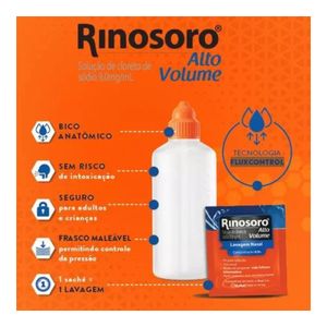 Rinosoro Alto Volume Infantil 15 Sachês + Frasco 120ml