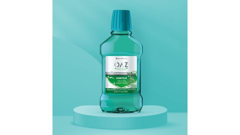 Enxaguante Bucal Oaz Fresh Zero Álcool Hortelã 250ml - PromoFarma