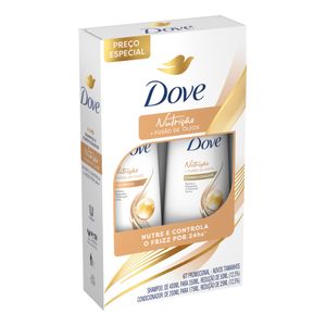 Kit Shampoo Dove Nutrição + Fusão De Óleos 350ml + Condicionador 175ml