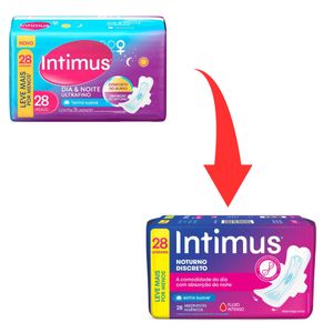 Absorvente Intimus Noturno Discreto Extra Suave Com Abas 28 Unidades