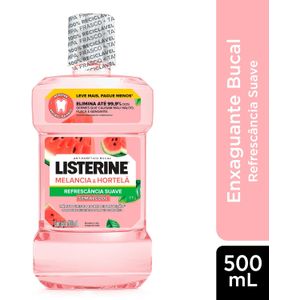 Enxaguante Bucal Listerine Melancia & Hortelã Sem Álcool 500ml