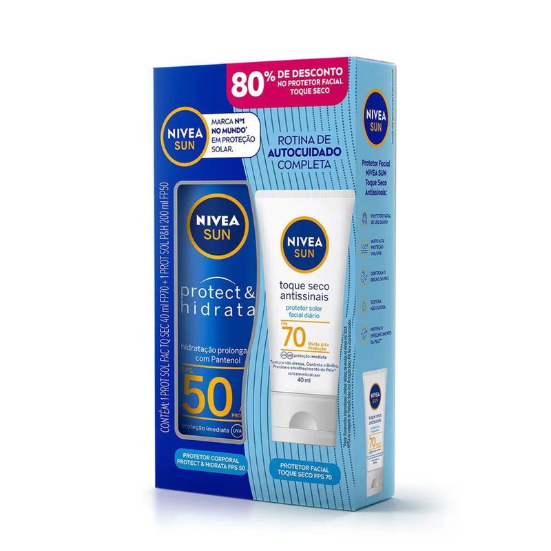 1114970.Kit-Nivea-Sun-Protetor-Solar-Protect-e-Hidrata-FPS50-200ml-Protetor-Solar-Facial-Toque-Seco-Antissinais-FPS70-40ml