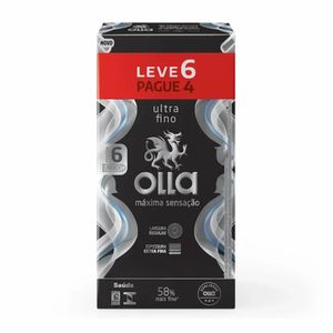 Preservativo Olla Sensitive Máxima Sensação Ultra Fino 6 Unidades
