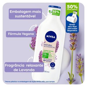 Loção Deo-hidratante Corporal Nivea Natural & Essencial Lavanda Natural & Relaxante 200ml