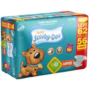 Fralda Scooby-doo Baby G 62 Unidades