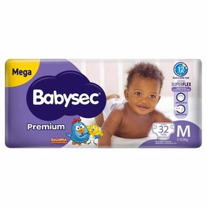 Fralda Babysec Galinha Pintadinha Premium M 32 Unidades
