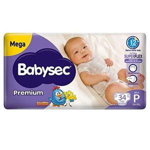 Fralda Babysec Ultrasec Galinha Pintadinha Premium P 34 Unidades
