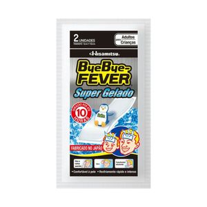Adesivo Para Alívio Da Febre Hisamitsu Bye Bye Fever Super Gelado 2 Unidades 5cm X 12cm