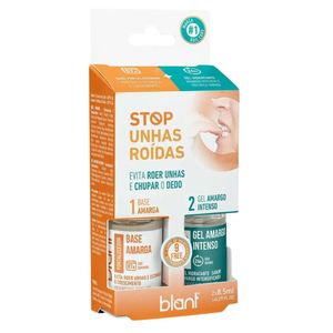 Kit Blant Stop Unhas Roídas Base Amarga 8,5ml + Gel Amargo Intenso 8,5ml