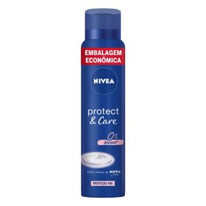 Desodorante Aerossol Nivea Protect & Care 0% Álcool Embalagem Econômica 48h 200ml